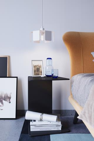 Lampă suspendată TULIP alb + 1x bec LED E27 4000K rece 7,5W 650lm