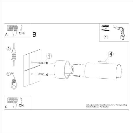 Lampă de perete FLASH alb