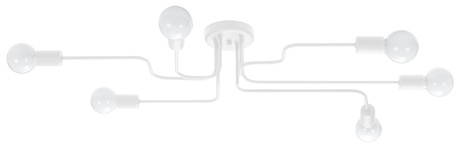 Candelabru HECTOR 6 alb + 6x bec LED E27 4000K rece 7.5W 650lm