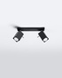 MERIDA 2 lampă de tavan negru + 2x GU-10 LED bec 3000K cald 7W 620lm