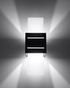 LORETO lampă de perete negru + 1x bec LED G9 4000K rece 4,5W 530lm