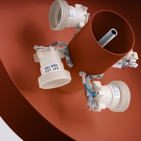 Plafonieră OMIQ roșu ocru