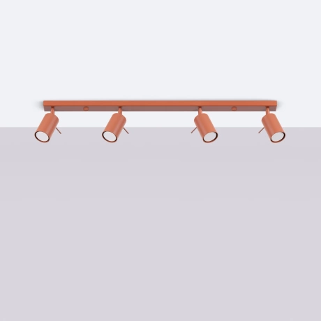 Plafonieră RING 4L roșu ochra