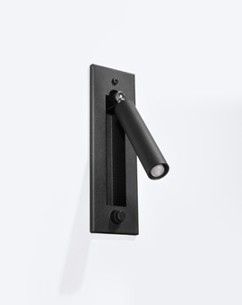 ENIF lampă de perete negru + 1x bec LED G9 3000K cald 4.5W 510lm