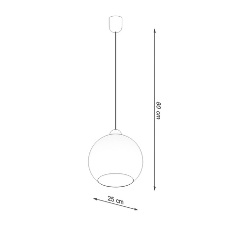 COSMO 25 lampă suspendată crom + 1x bec LED E27 4000K rece 7,5W 650lm