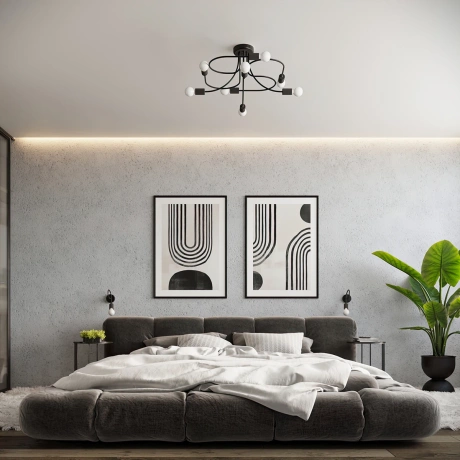 Candelabru LEVAR 6 negru