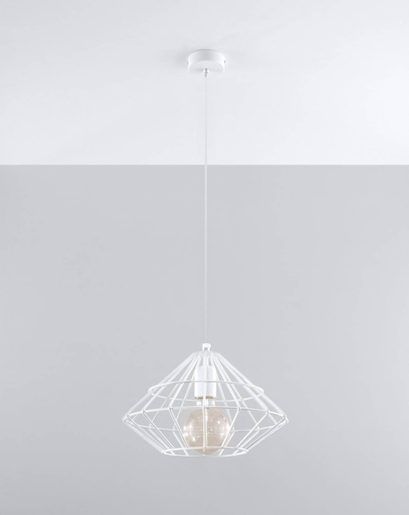 UMBERTO lampă suspendată alb + 1x bec LED E27 4000K rece 7,5W 650lm