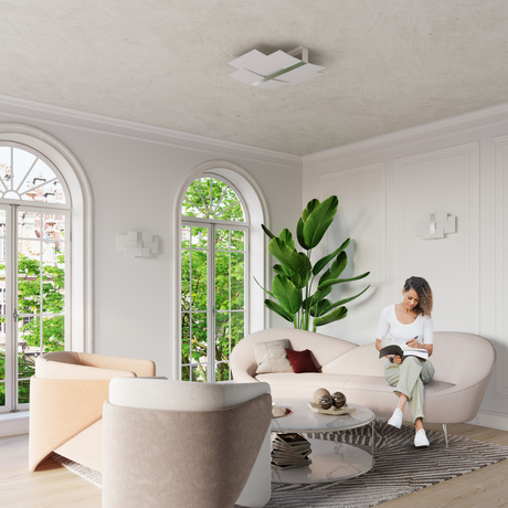 Plafonieră CELIA crom + 3x bec LED E27 4000K rece 7.5W 650lm