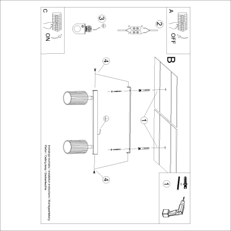 Plafonieră KARBON 2 taupe