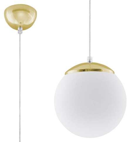 Lampă suspendată UGO 20 Gold + 1x bec LED E27 4000K Cold 7,5W 650lm