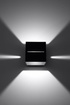 LOBO lampă de perete negru + 1x bec LED G9 4000K rece 4,5W 530lm