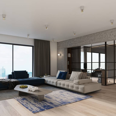 SALGADO lampă de birou din beton + 1x bec LED E27 3000K Warm 7.5W 620lm