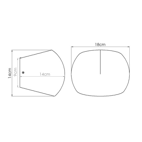 Lampă de perete GLOBE beton