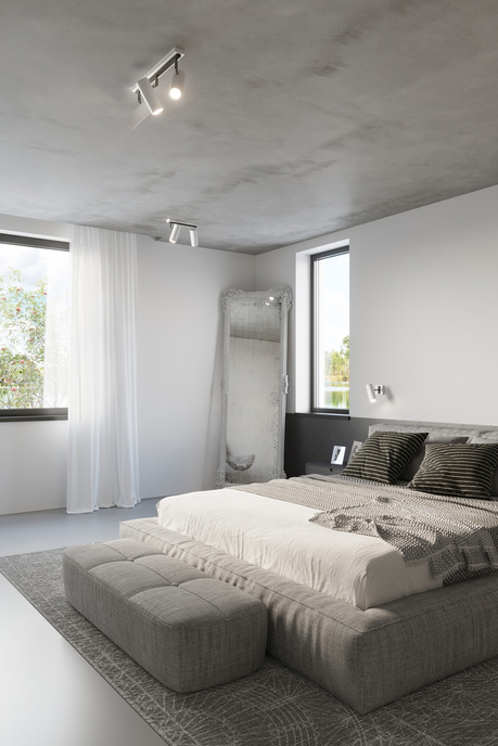 Plafonieră DIREZIONE 2 alb + 2x bec LED GU-10 4000K rece 7W 630lm