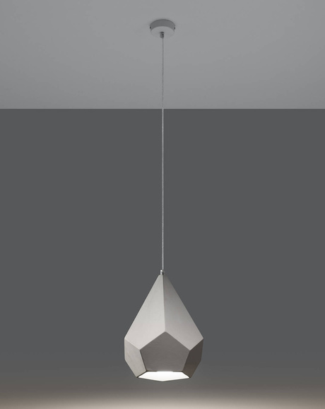 PAVLUS lampă suspendată ceramică albă + 1x bec LED E27 3000K Warm 7,5W 620lm