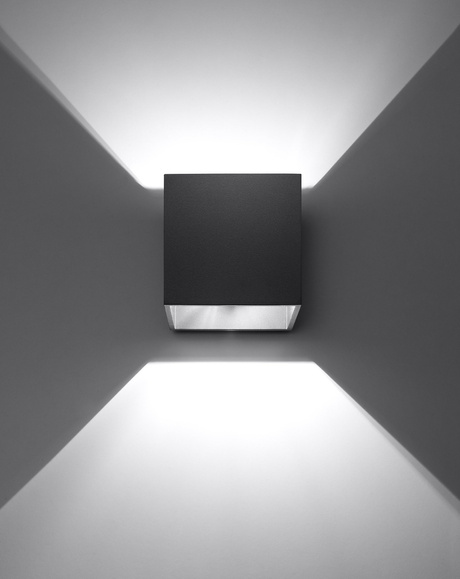 Lampă de perete QUAD 1 negru + 1x bec LED G9 4000K rece 4,5W 530lm