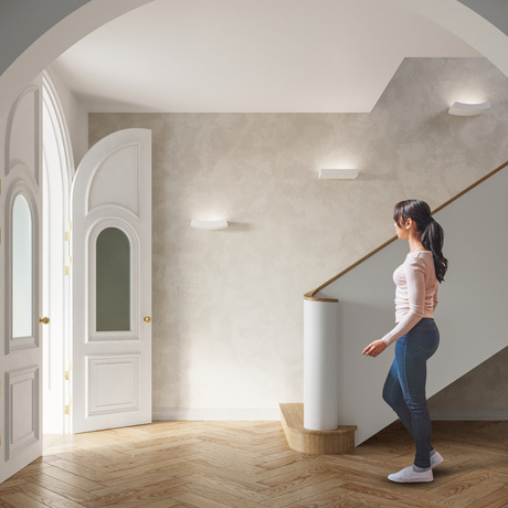 Lampă de perete ceramică TAUGAN alb + 2x bec LED G9 3000K cald 4.5W 510lm