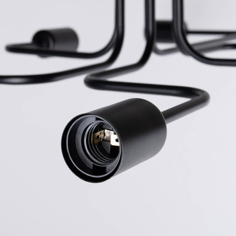 Candelabru VECTOR 6 negru + 6X bec LED E27 3000K 7W 760lm