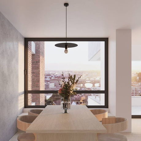 Lampă suspendată FLAVIO negru + 1x bec LED E27 4000K rece 7,5W 650lm