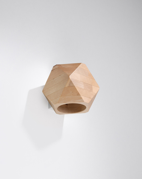 Lampă de perete WOODY din lemn natural + 1x bec LED G9 4000K Cold 4.5W 530lm