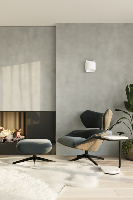 Lampă de perete IMPACT alb + 1x bec LED G9 3000K cald 4.5W 510lm