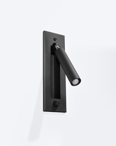 ENIF lampă de perete negru + 1x bec LED G9 3000K cald 4.5W 510lm