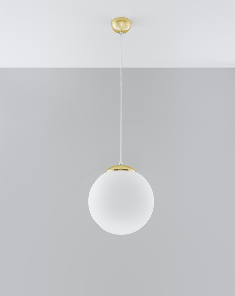 Lampă suspendată UGO 30 Gold + 1x bec LED E27 3000K Warm 7,5W 620lm