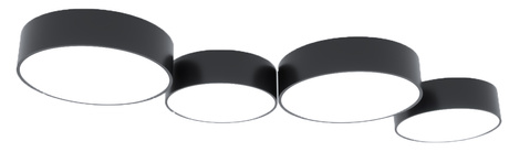 Plafonieră ARENA 25 GREY + 1x bec LED E27 4000K Cold 7.5W 650lm