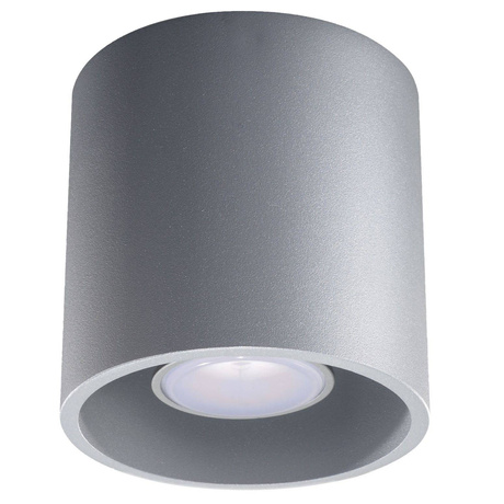Plafonieră ORBIS 1 gri + 1x bec LED GU-10 3000K Warm 7W 620lm