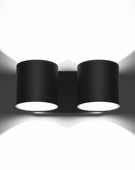 Lampă de perete ORBIS 2 negru + 2x bec LED G9 4000K rece 4,5W 530lm