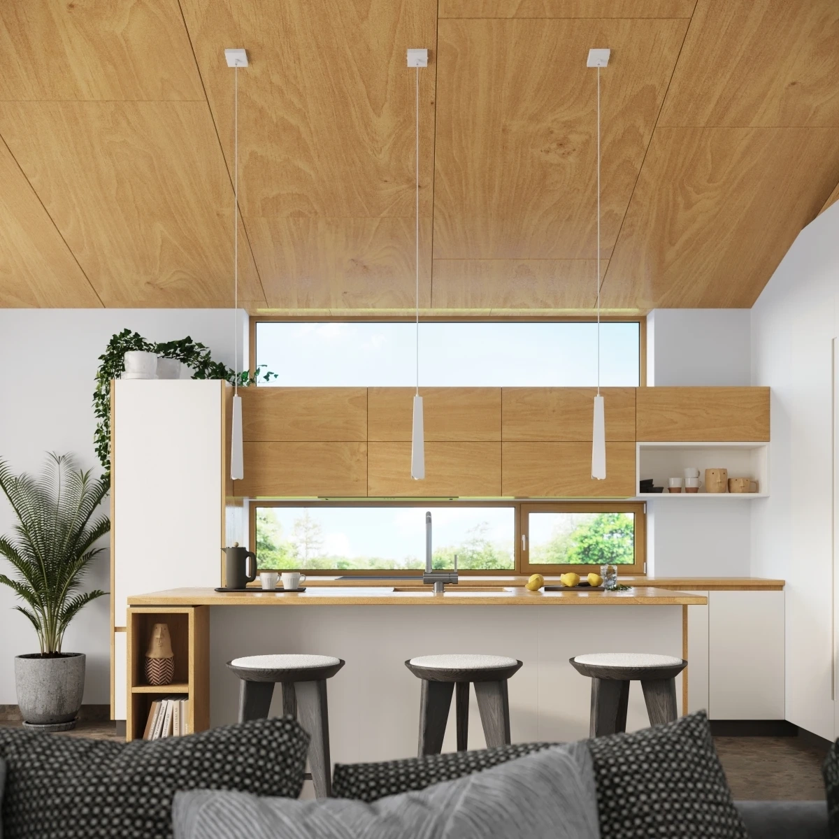 Lampă suspendată PRYSM 3L alb