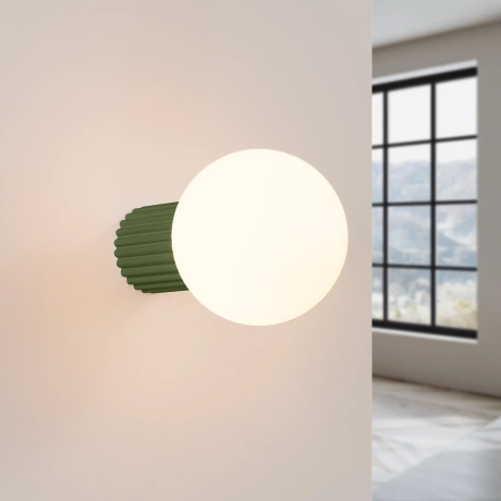 Lampa de perete HALO verde masline IP44