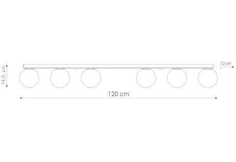 Plafonieră YOLI 6 alb + 6x bec LED G9 3000K cald 4.5W 450lm