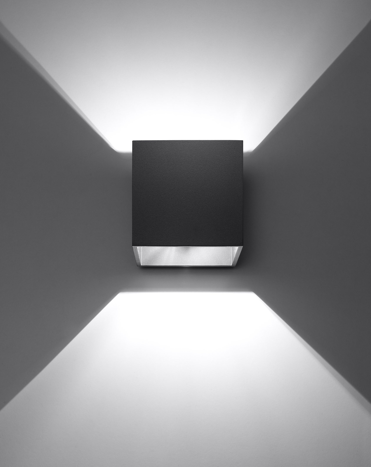 Lampă de perete QUAD 1 negru + 1x bec LED G9 4000K rece 4,5W 530lm