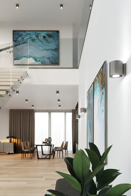 ORBIS 1 lampă de tavan antracit + 1x bec LED GU-10 3000K Warm 7W 620lm