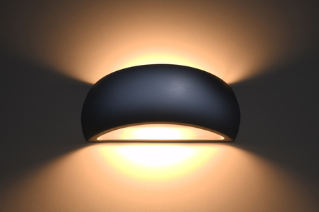 PONTIUS lampă de perete ceramică gri + 1x bec LED G9 4000K Cold 4,5W 530lm