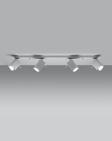 MERIDA lampă de tavan 4L alb + 4x LED bec GU-10 4000K rece 7W 630lm