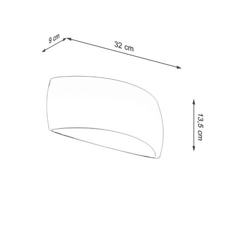 Lampă de perete lăcuită PONTIUS alb lucios