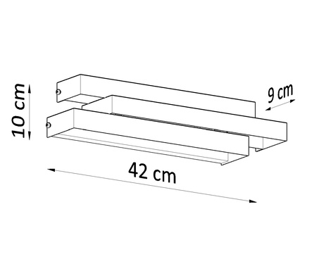 FROST lampă de perete alb + 2x bec LED G9 4000K rece 4,5W 530lm