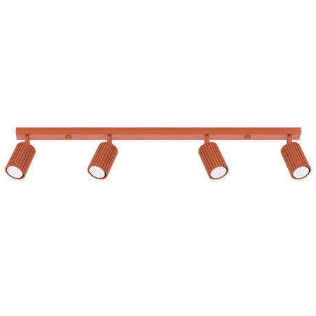 Plafonieră KARBON 4L roșu ocru