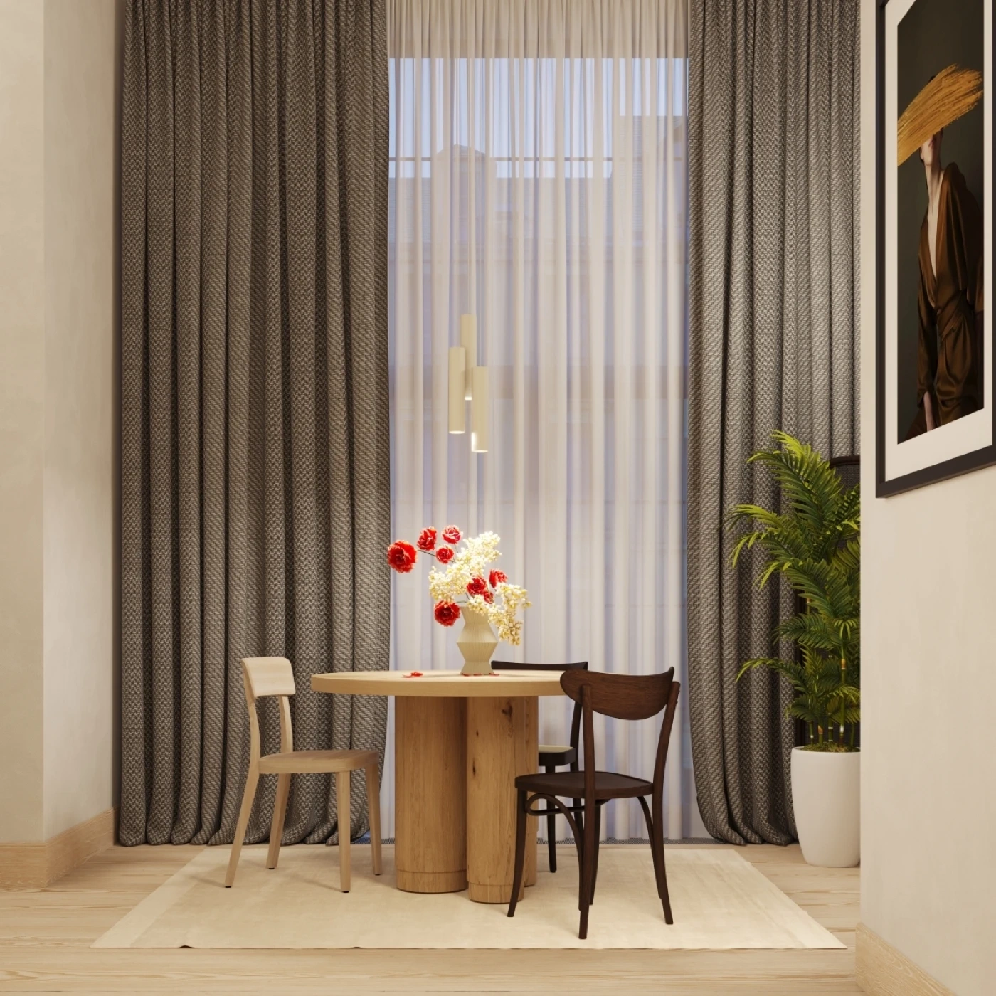 Lampă suspendată LAGOS 2 bej