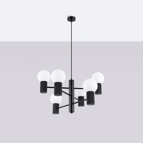 Candelabru HALO 6 negru