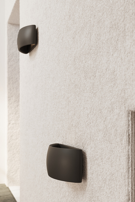 PONTIUS lampă de perete ceramică neagră + 1x bec LED G9 3000K cald 4.5W 510lm