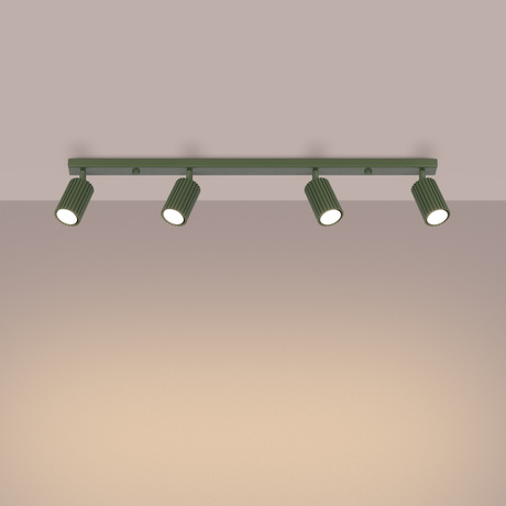 Plafonieră KARBON 4L verde măsliniu