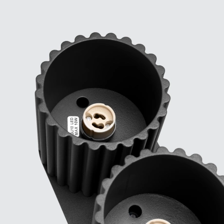 Plafonieră AURA 2 negru GU10