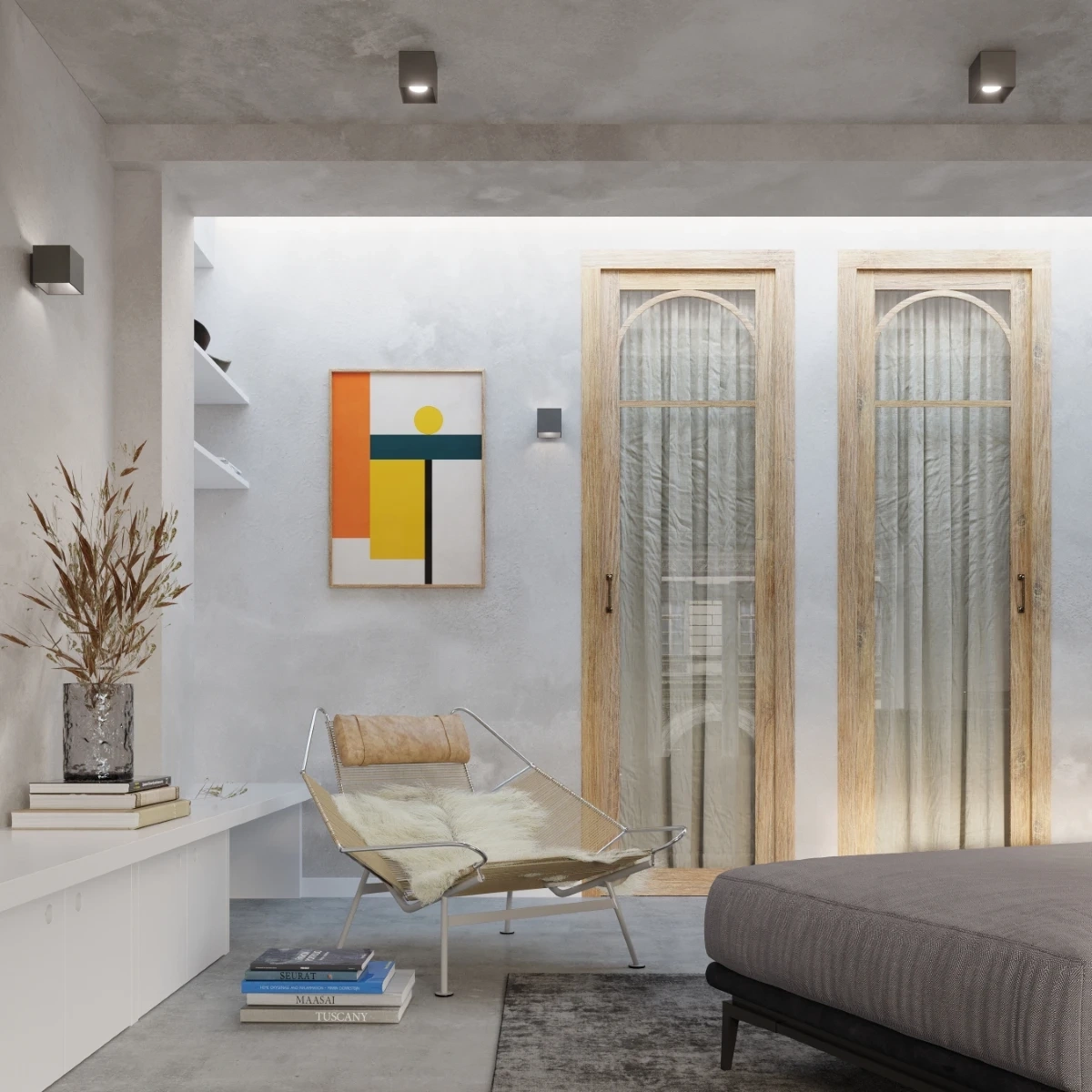 Plafonieră QUAD 1 antracit