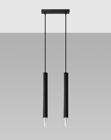 WEZYR 2 lampă suspendată negru + 2x bec LED G9 4000K rece 4,5W 530lm