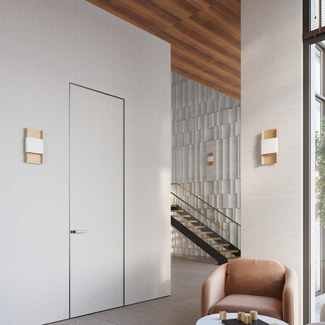 Lampă de perete DURLIN auriu/alb + 2x bec LED G9 3000K Warm 4.5W 450lm