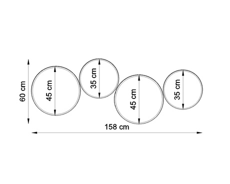 Plafonieră ARENA 45 WHITE + 3x bec LED E27 3000K Warm 7.5W 620lm