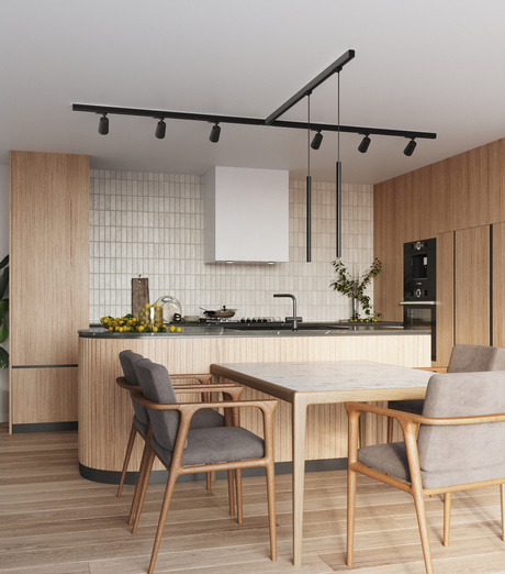 Plafonieră/lampă suspendată, 8 spoturi, sistem de șine trifazat, AURA/PASTELO